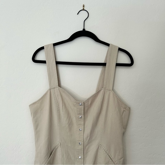 A.L.C beige snap button sleeveless dress - Picture 6 of 6